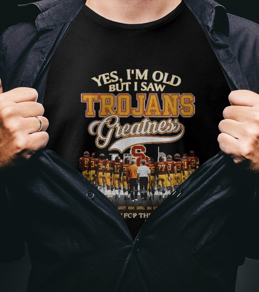 Yes I'm Old But I Saw Trojans Greatness Bush Simpson Allen Lott White Garrett McKay Carroll Seau Thank You For The Memories T-Shirt