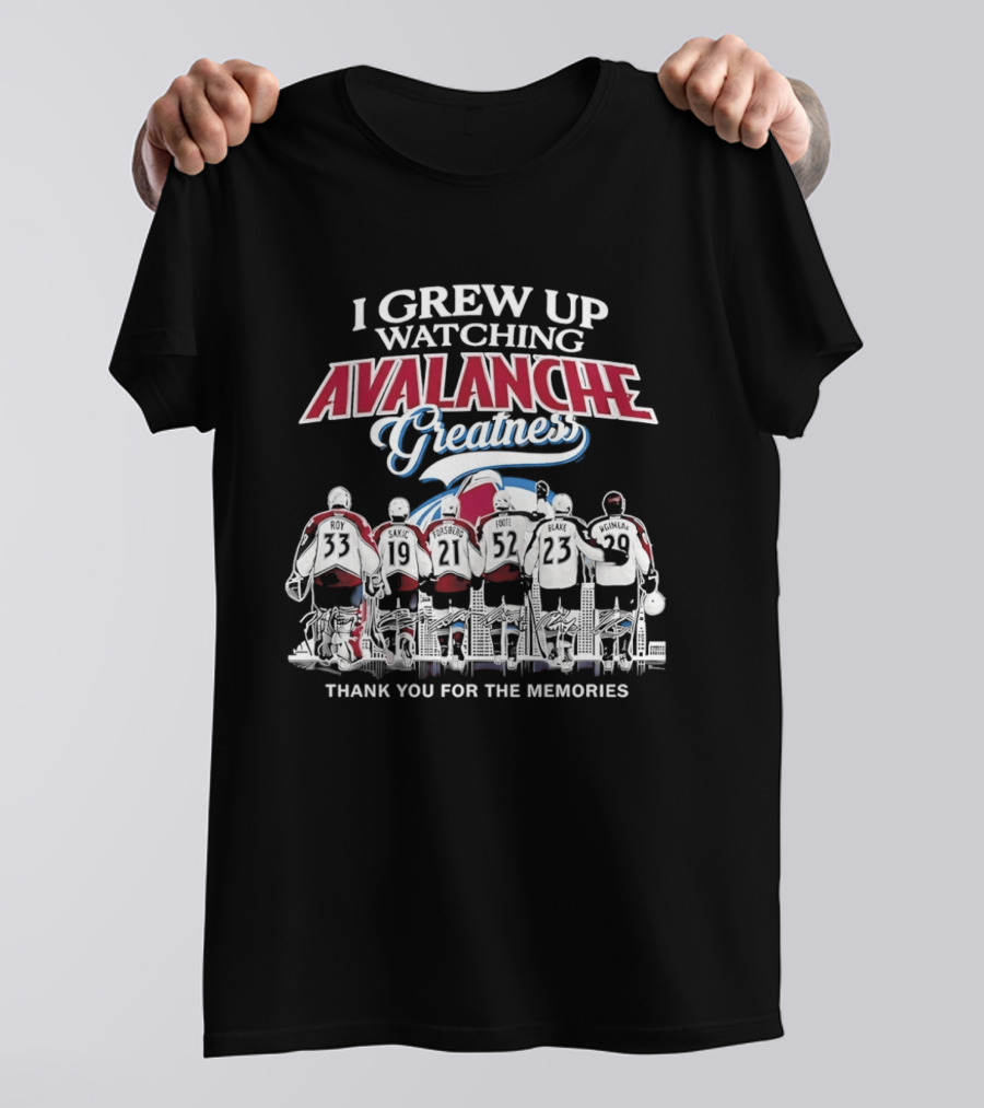 I Grew Up Ing Avalanche Greatness Thank You For The Memories 2026 T-Shirt