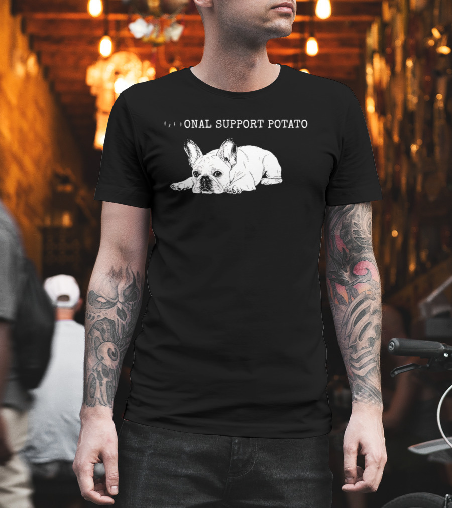 Emotional Support Potato French Bulldog Dog Lovers Humor T-Shirt