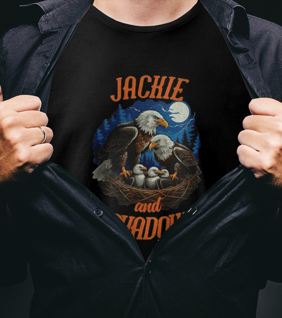Jackie And Shadow Bald Eagles Together In Nest Under Moonlight 2012 2026 T-Shirt