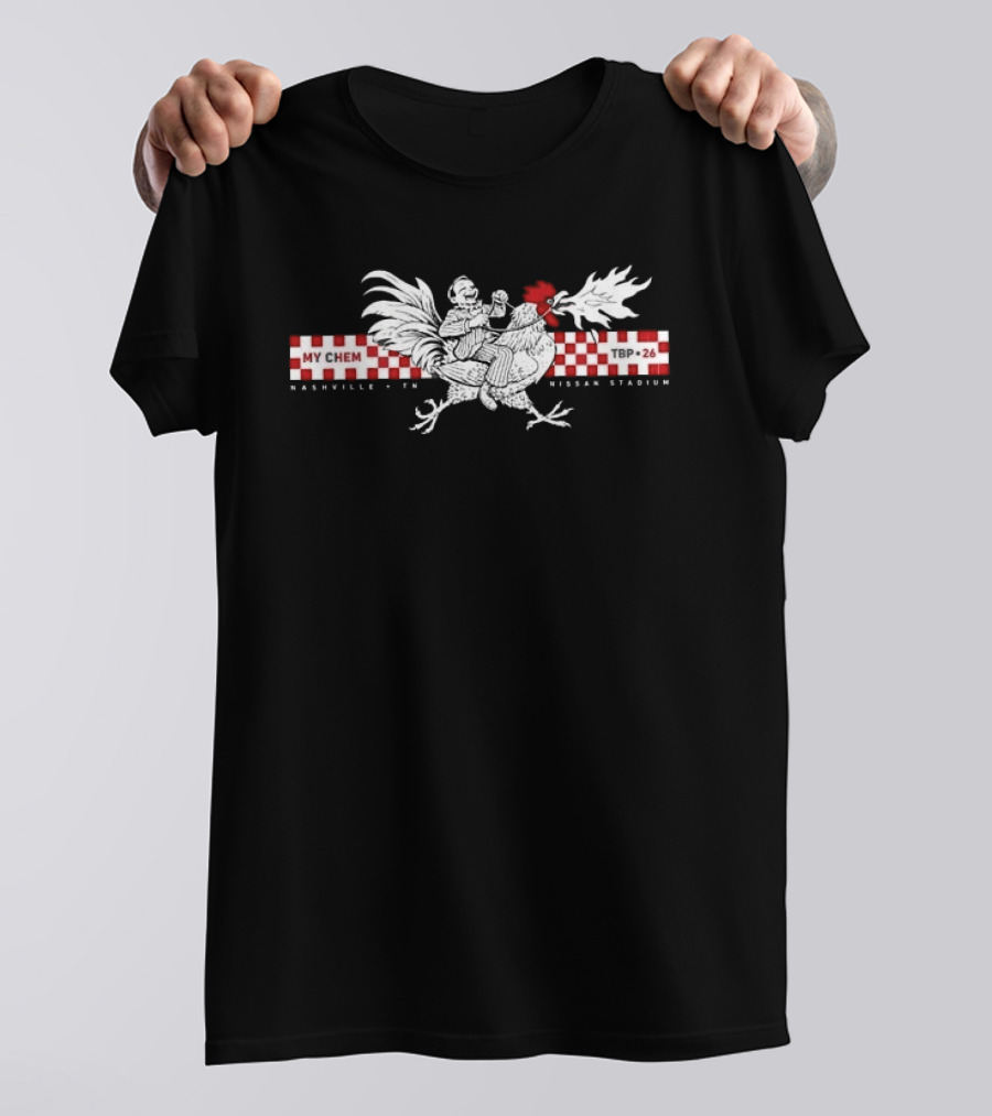 My Chemical Romance Nashville 2026 Event Nissan Stadium 13 August Man Riding Rooster T-Shirt