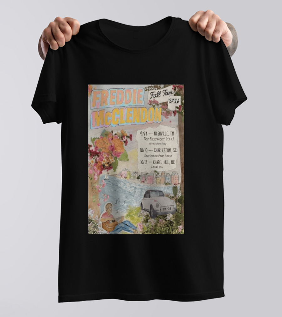 Freddie McClendon Fall Tour 2026 Nashville The Basement Concert T-Shirt