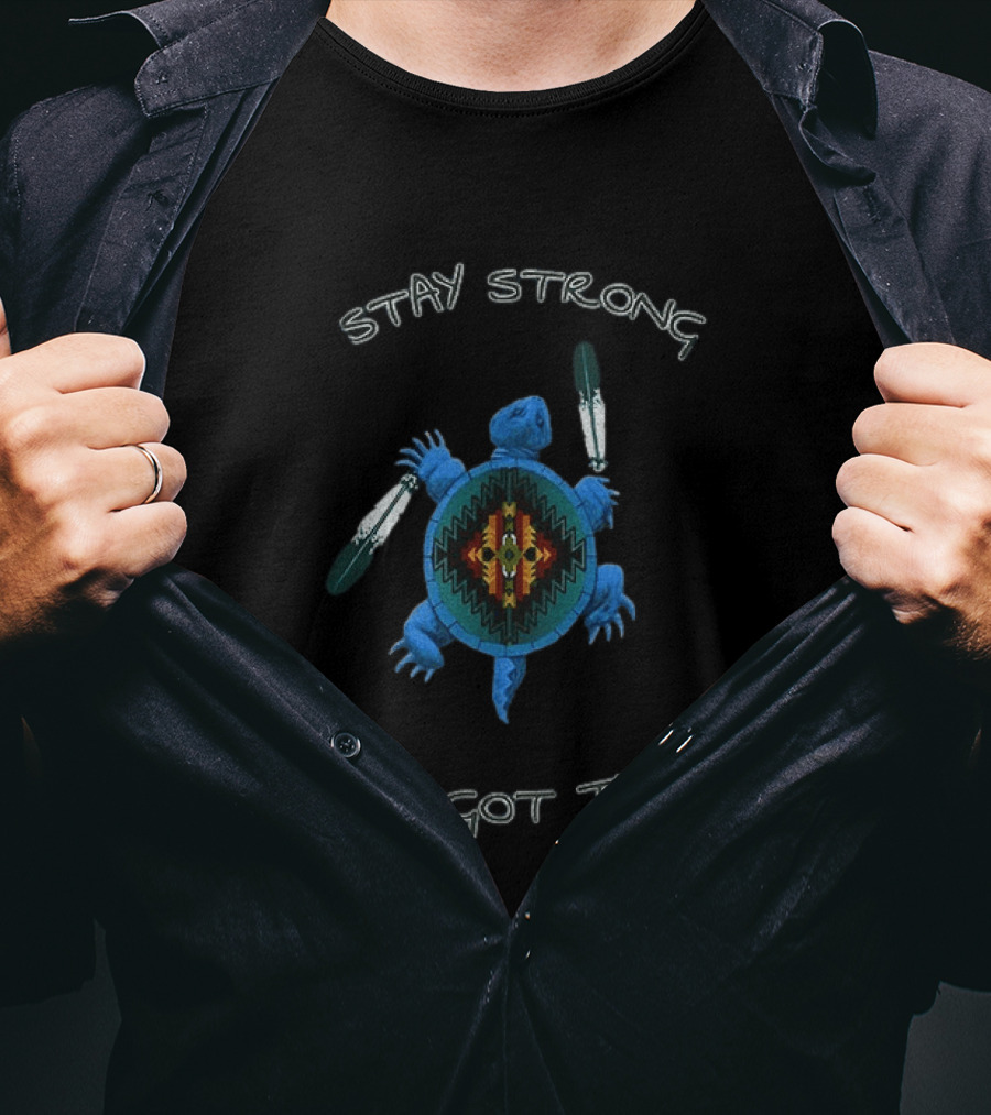Stay Strong You Got This Native American Turtle With Feathers T-Shirt