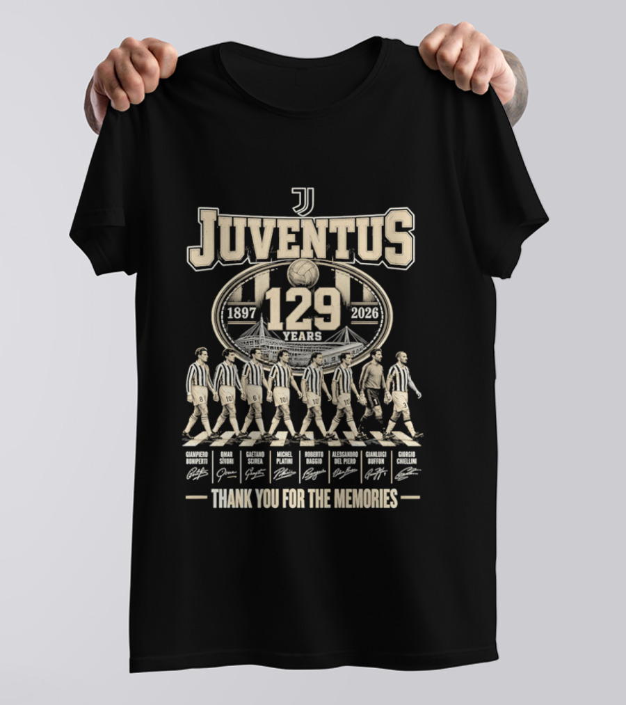 Juventus 129 Years 1897 2026 Thank You For The Memories T-Shirt