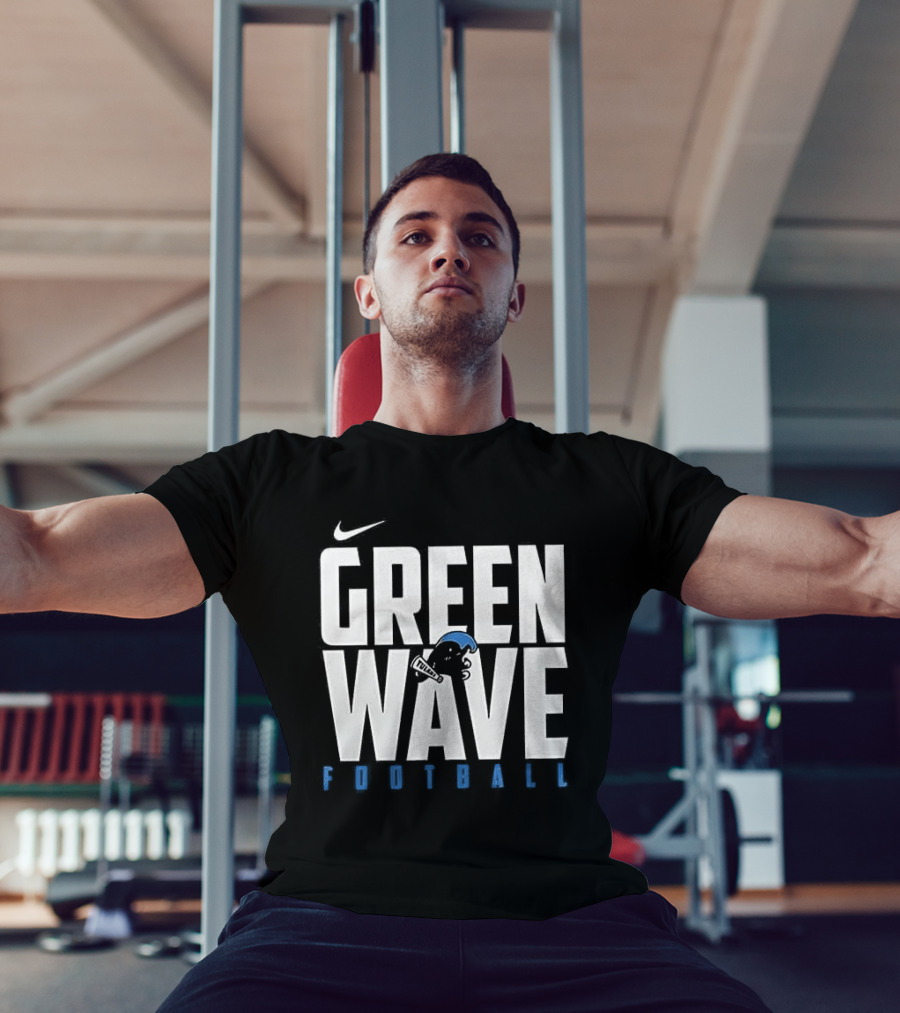 Nike Green Wave Football Tulane T-Shirt
