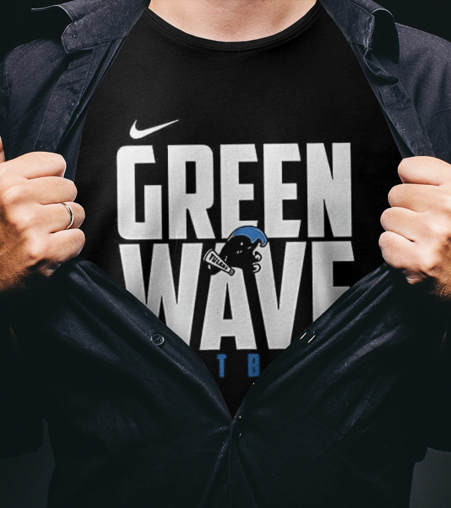 Nike Green Wave Football Tulane T-Shirt