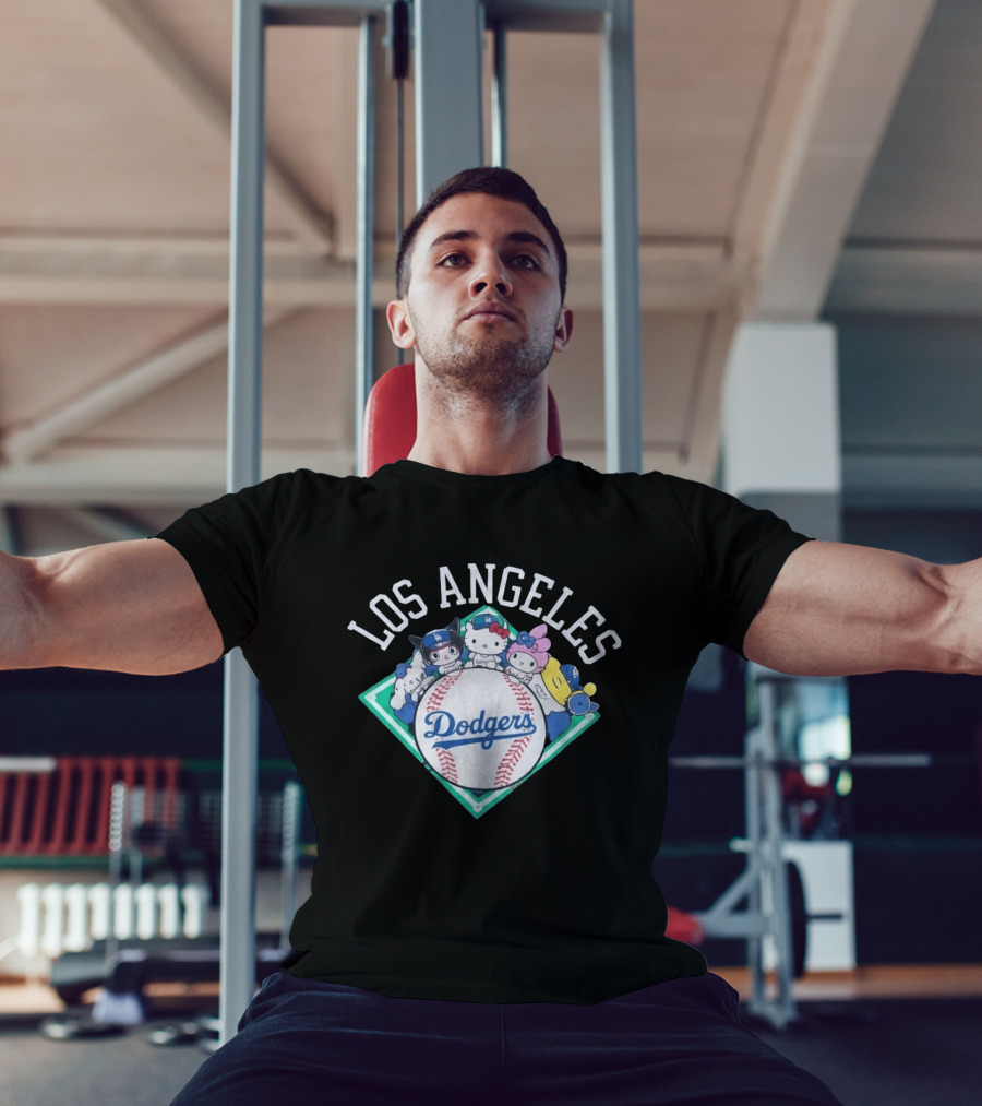 Hello Kitty And Friends Los Angeles Dodgers Collaboration T-Shirt