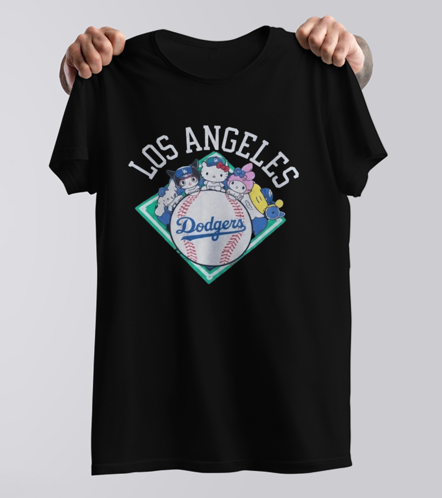 Hello Kitty And Friends Los Angeles Dodgers Collaboration T-Shirt