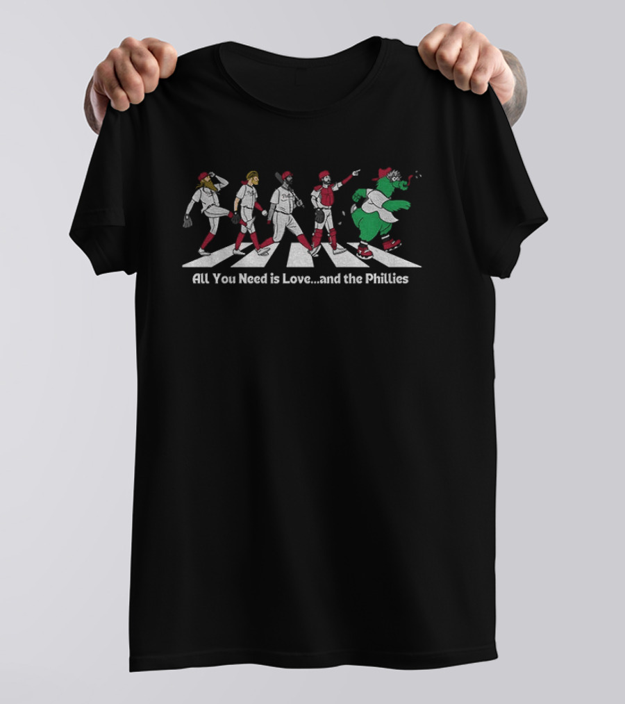 Philadelphia Phillies Abbey Road All You Need Is Love And The Phillies T-Shirt