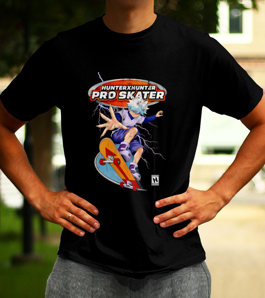 Hunter X Hunter Pro Skater Killua Zoldyck Lightning Skateboard T-Shirt