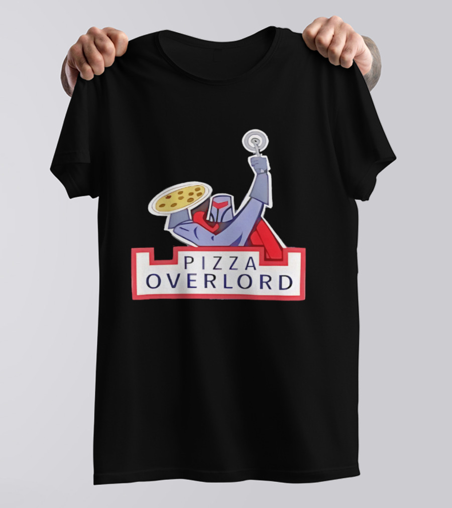 Pizza Overlord Knight With Pizza Slice And Cutter T-Shirt