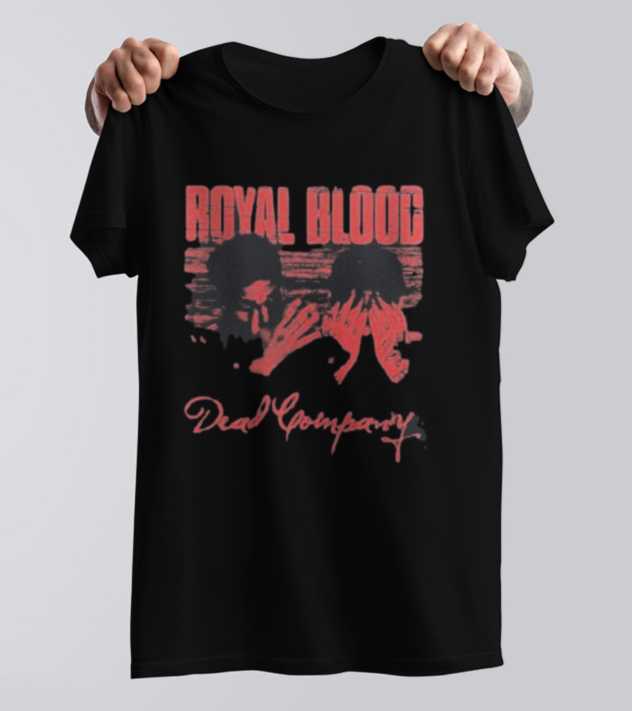 Royal Blood Dead Company Faded Texture Abstract Face T-Shirt