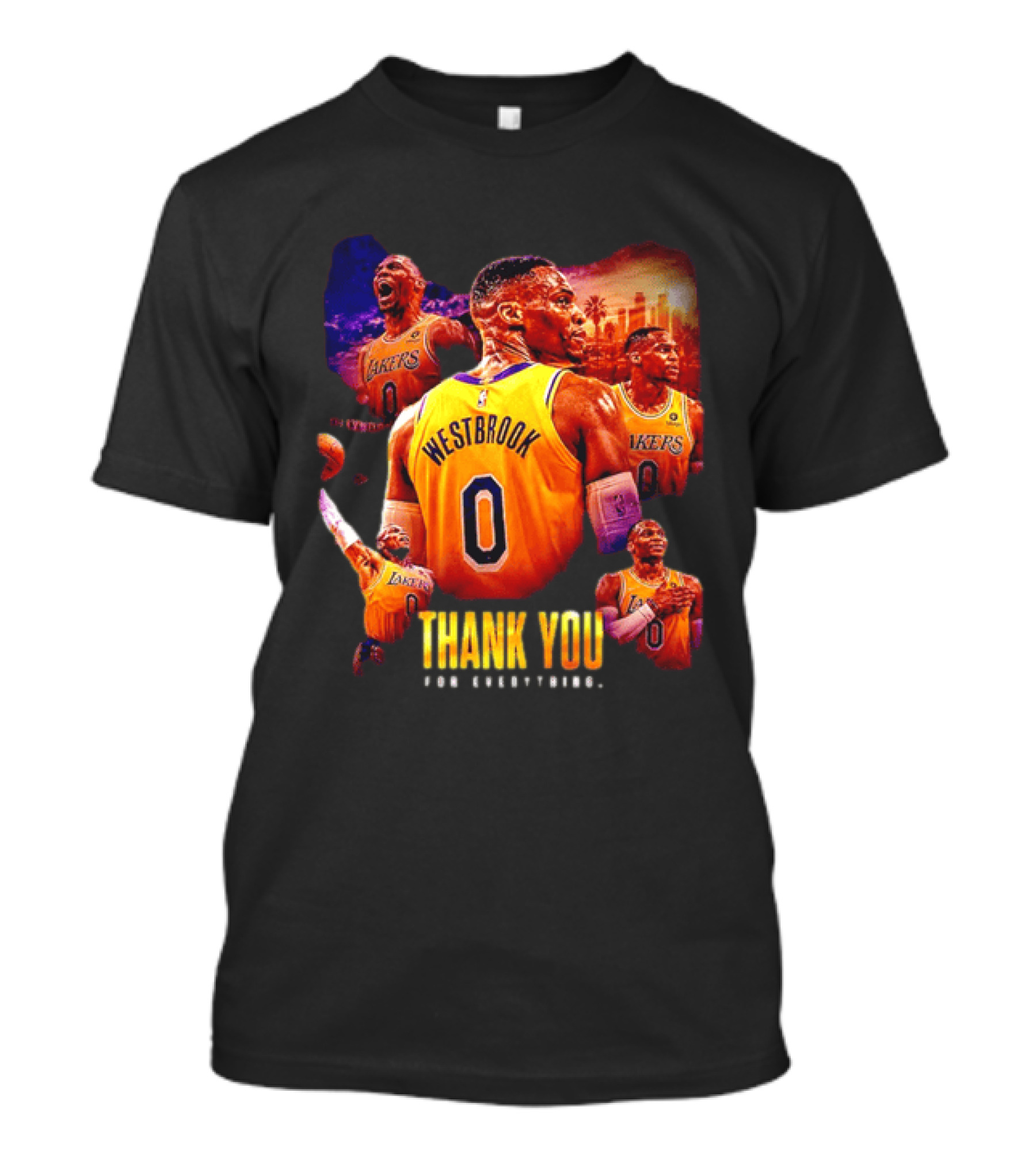 Russell Westbrook Los Angeles Lakers Thank You For Everything T-Shirt