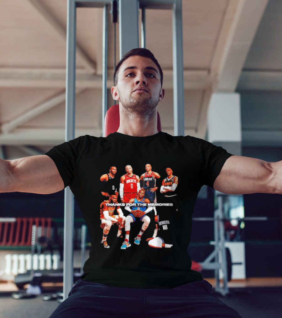 Russell Westbrook Thank You For The Memories OKC Thunder Rockets Wizards Denver T-Shirt