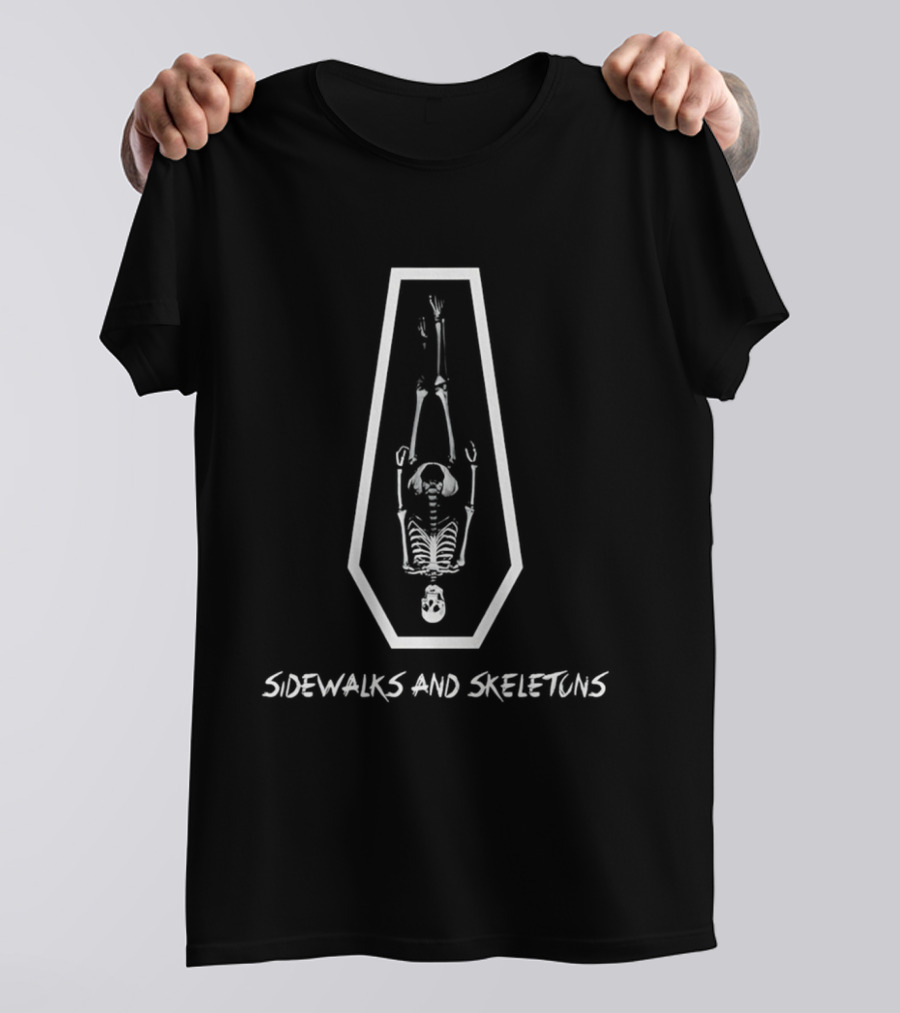 Sidewalks And Skeletons Burial Coffin Skeleton T-Shirt