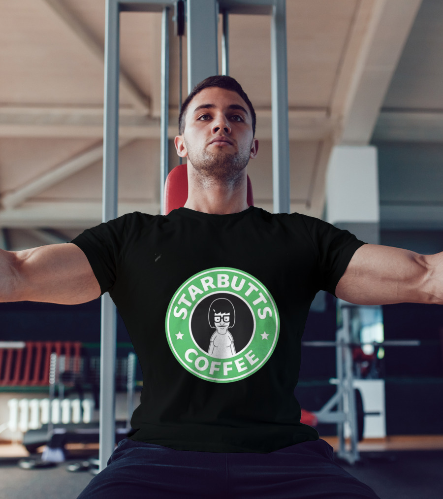 Starbutts Coffee Parody Tina Belcher Green Circular T-Shirt