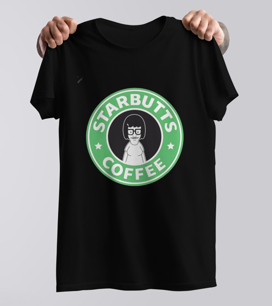 Starbutts Coffee Parody Tina Belcher Green Circular T-Shirt
