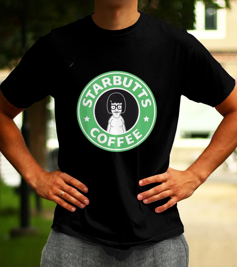 Starbutts Coffee Parody Tina Belcher Green Circular T-Shirt