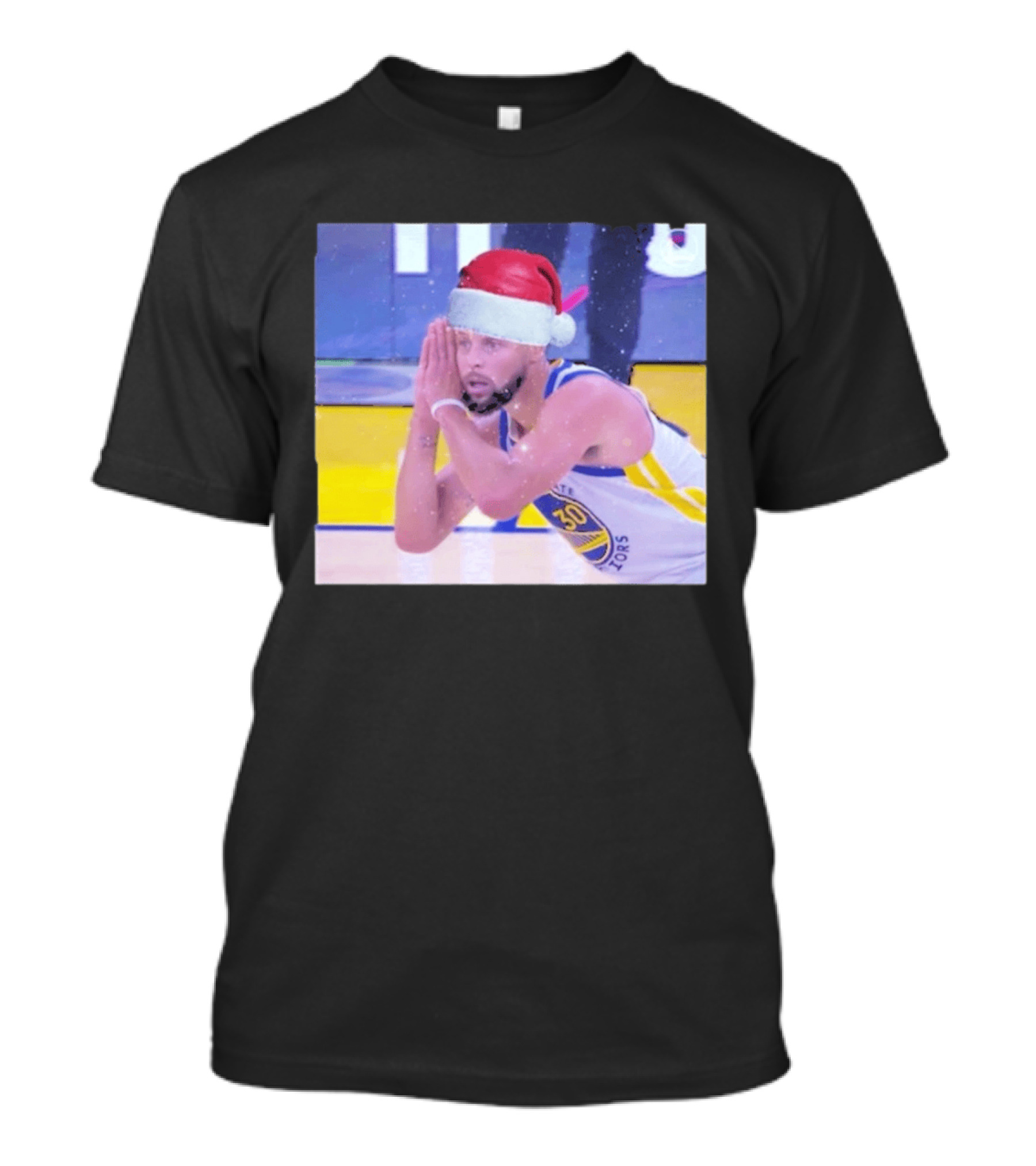 Steph Curry Night Night Xmas 2026 Santa Hat Basketball Fan Holiday T-Shirt