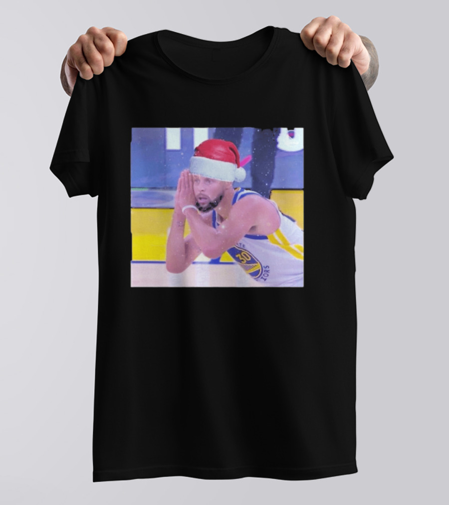 Steph Curry Night Night Xmas 2026 Santa Hat Basketball Fan Holiday T-Shirt