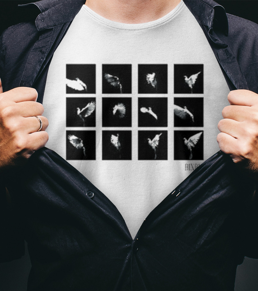 Bixby Doves Tour Music Album Cover Concept With Artistic Bird Motifs T-Shirt