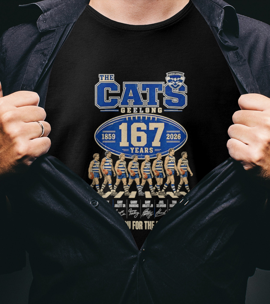 The Cats Geelong 1859 2026 167 Years Thank You For The Memories T-Shirt