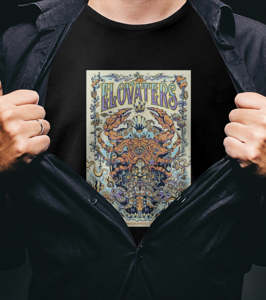 The Elovaters Aug 6 2026 Indianapolis IN Hifi Annex Tour T-Shirt