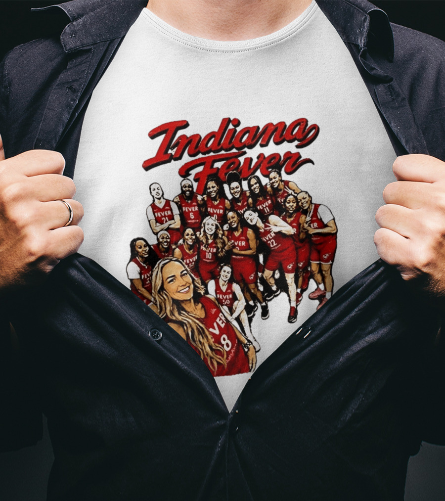 Indiana Fever Team Selfie Caitlin Clark Sophie Cunningham T-Shirt