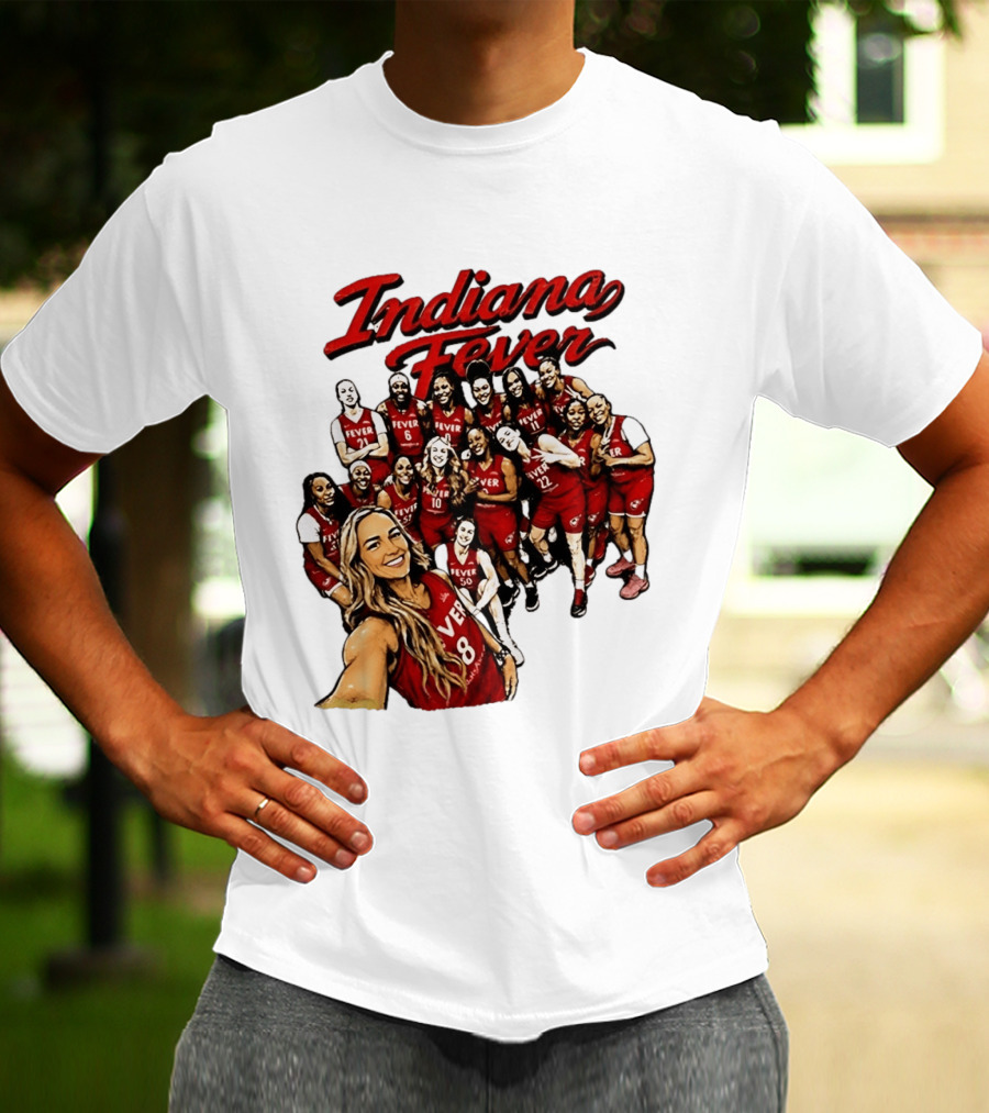 Indiana Fever Team Selfie Caitlin Clark Sophie Cunningham T-Shirt