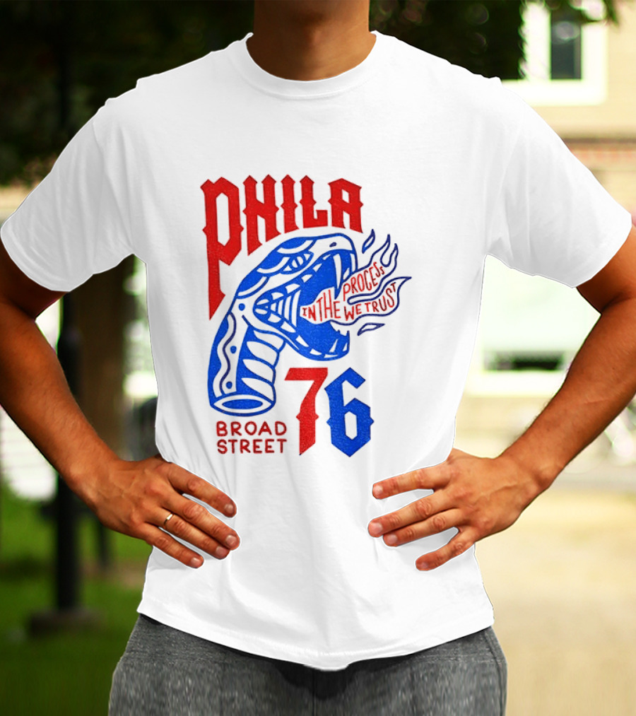 Phila 76 Broad Street In The Process We Trust Serpent T-Shirt