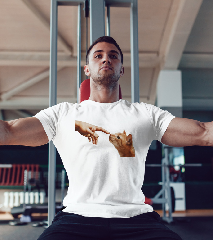 The Creation Of Adam Cat Edition T-Shirt