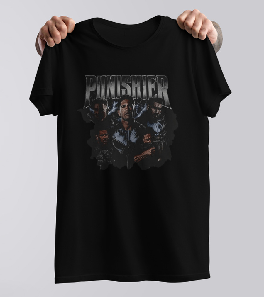 Punisher Bootleg Frank Castle Jon Bernthal Lightning T-Shirt
