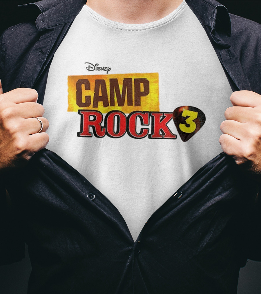 Disney Camp Rock 3 Logo And Guitar Pick T-Shirt