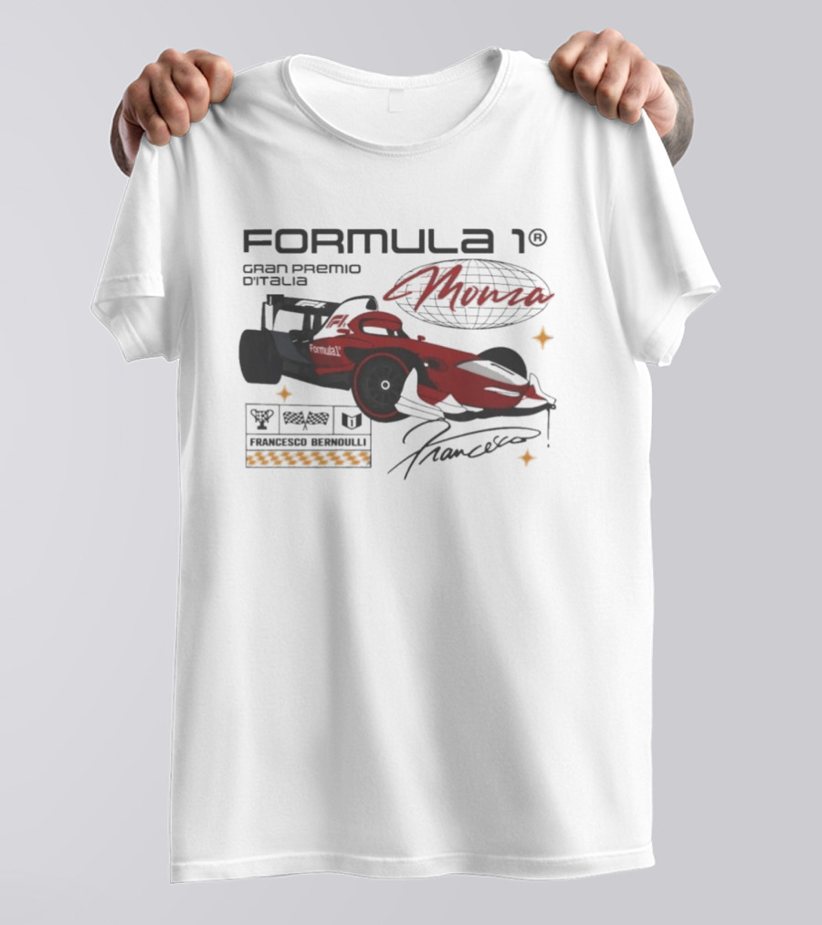 Formula 1 Gran Premio D'Italia Francesco Bernoulli Pixar Cars T-Shirt