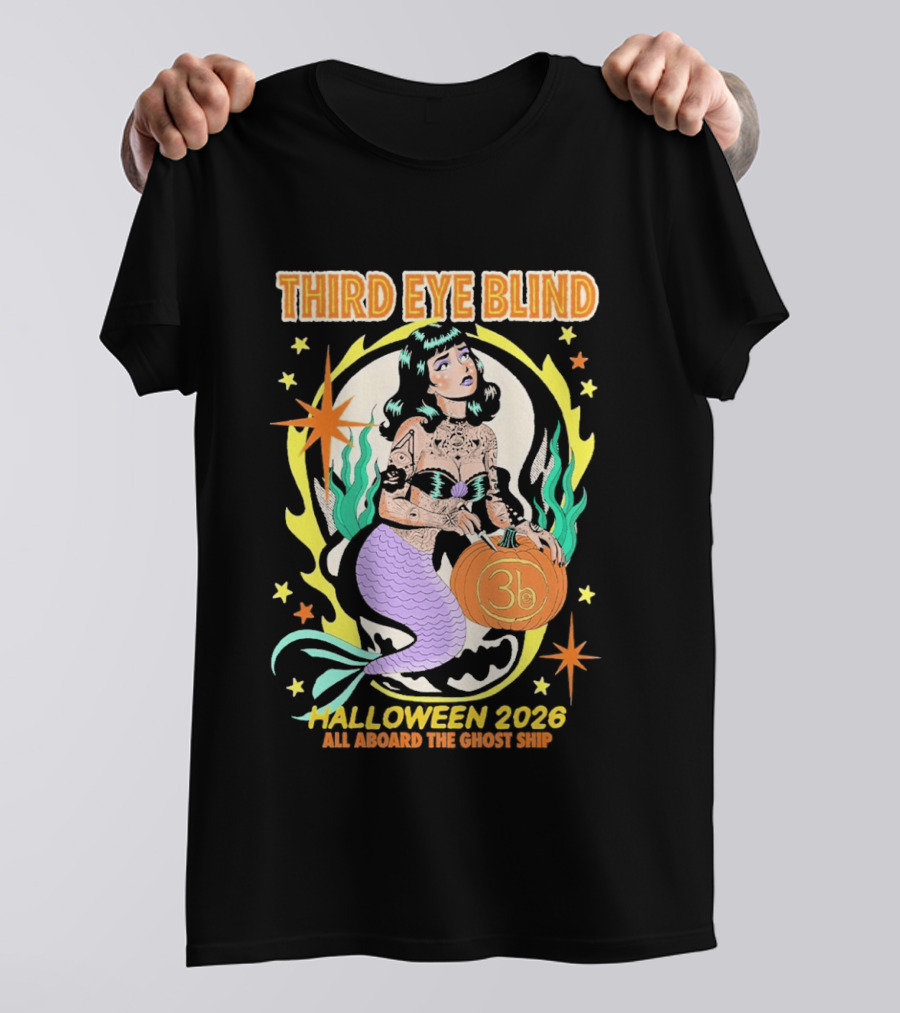 Third Eye Blind Halloween 2026 Mermaid All Aboard The Ghost Ship T-Shirt