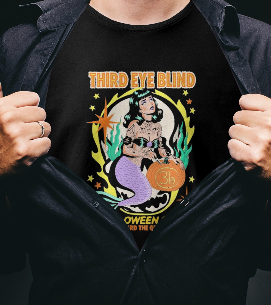 Third Eye Blind Halloween 2026 Mermaid All Aboard The Ghost Ship T-Shirt