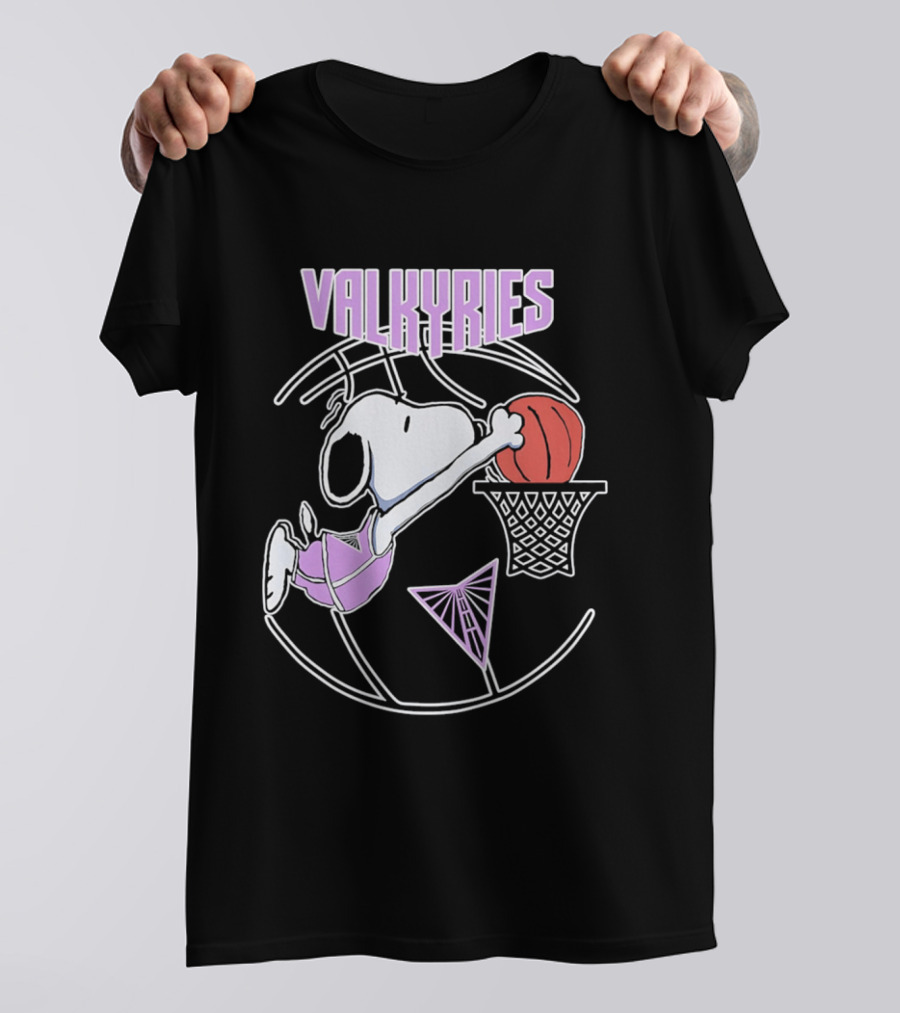Valkyries Snoopy Basketball Slam Dunk T-Shirt
