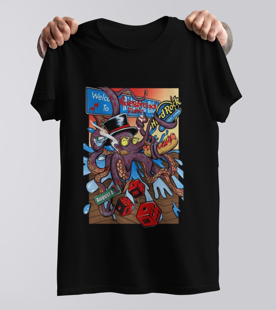 Widespread Panic Atlantic City Hard Rock Hotel And Casino August 14 16 2026 Event T-Shirt