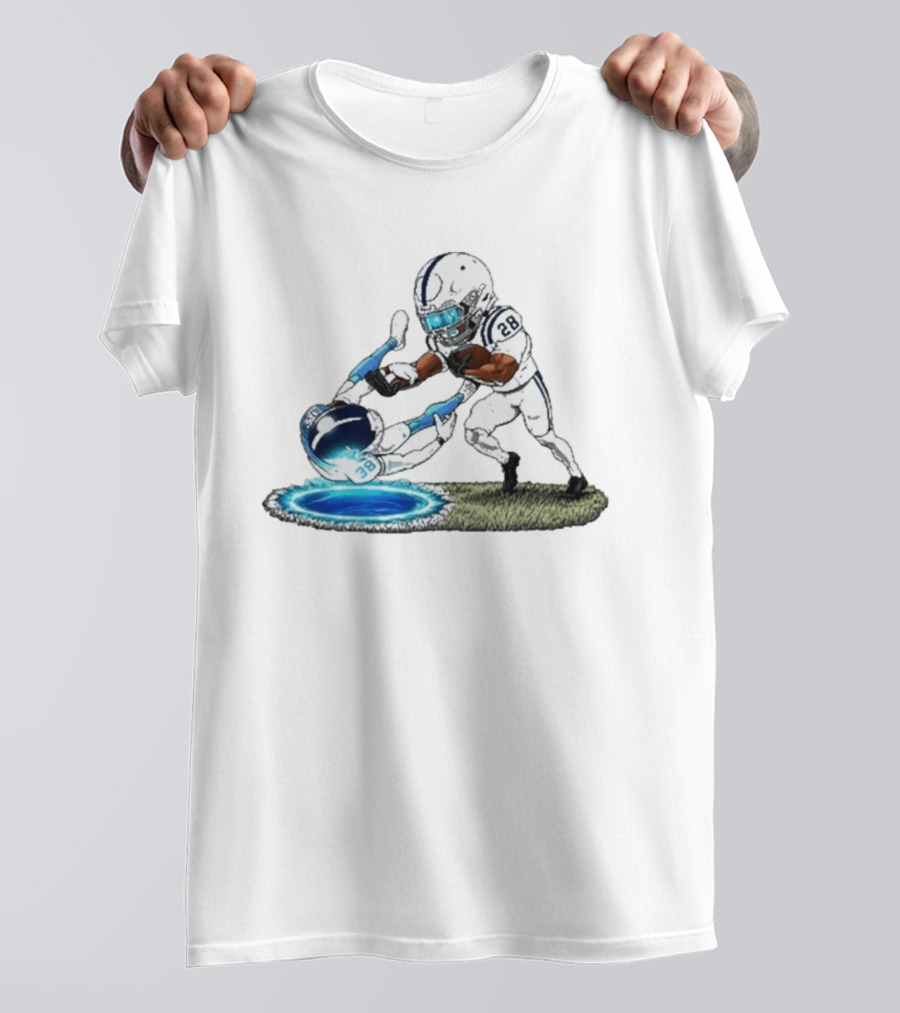 Jonathan Taylor Indianapolis Colts 28 Football Caricature T-Shirt
