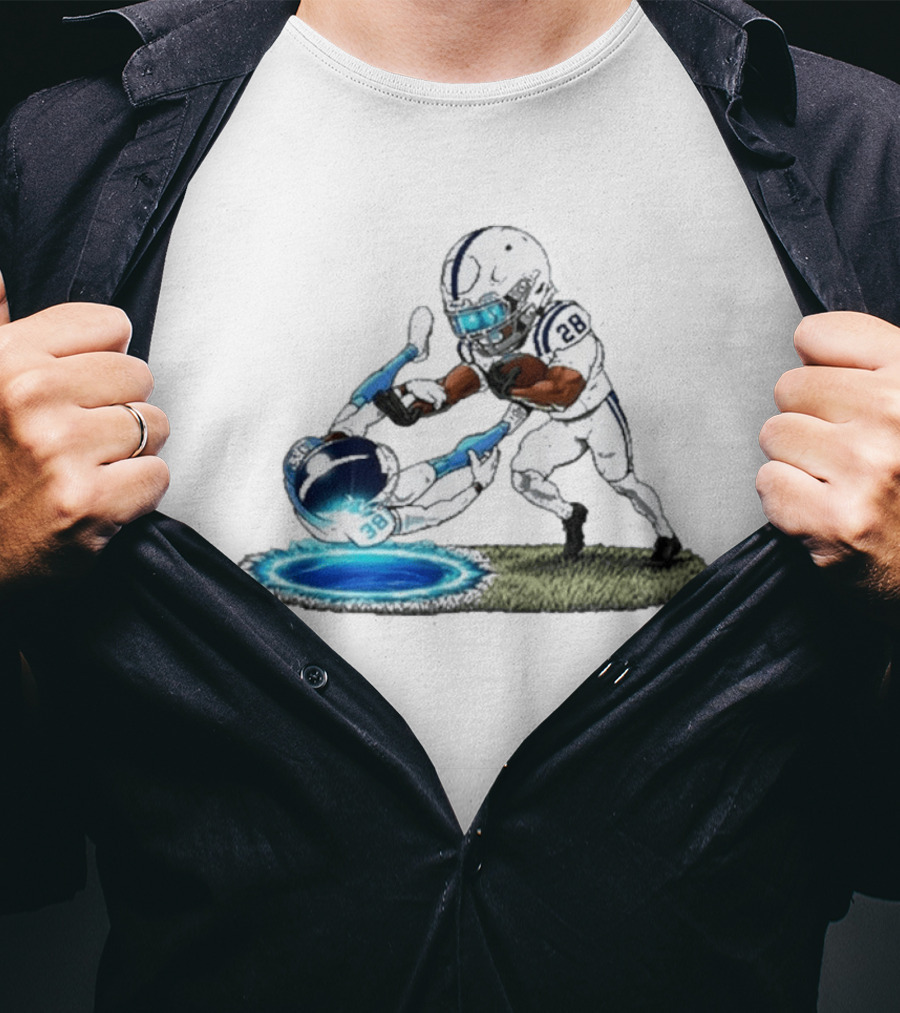 Jonathan Taylor Indianapolis Colts 28 Football Caricature T-Shirt