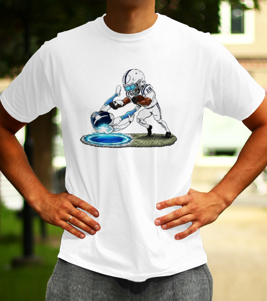 Jonathan Taylor Indianapolis Colts 28 Football Caricature T-Shirt