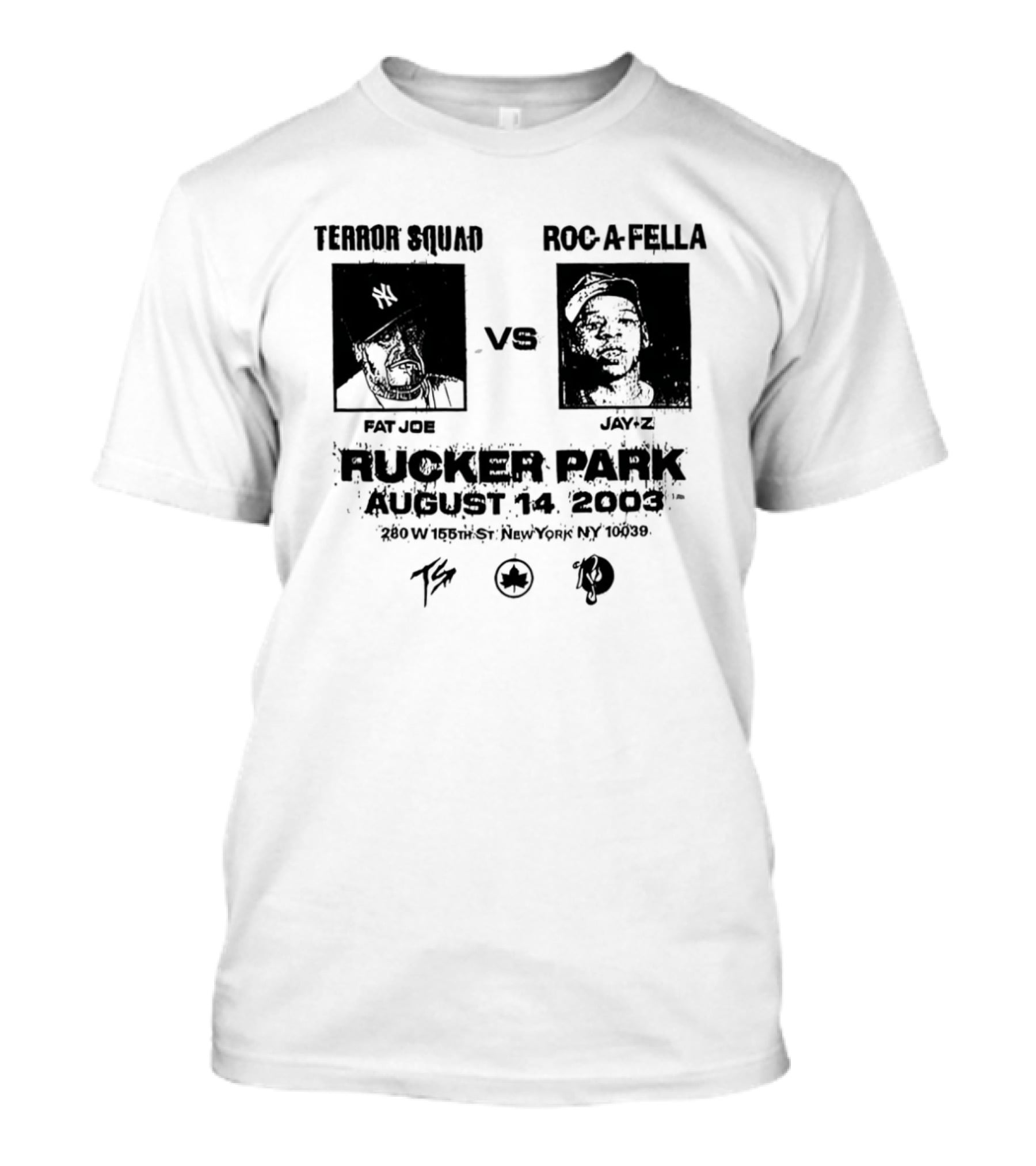 Terror Squad Fat Joe Vs Roc A Fella Jay Z Rucker Park August 30 2003 34th Annual Entertainer's Basketball Classic NYC T-Shirt