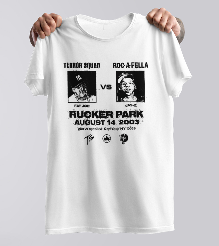 Terror Squad Fat Joe Vs Roc A Fella Jay Z Rucker Park August 30 2003 34th Annual Entertainer's Basketball Classic NYC T-Shirt