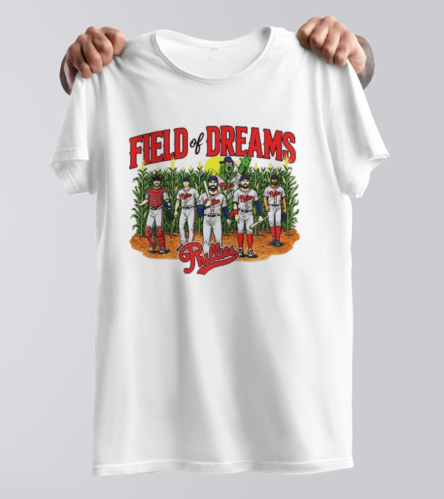 MLB Phillies Field Of Dreams 2026 Dyersville Iowa Cornfield Event T-Shirt