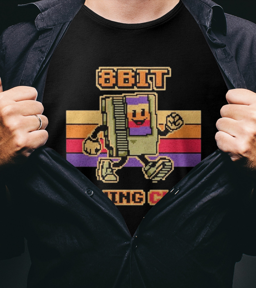 8bit Gaming Club Pixel Cartridge Retro Gamer T-Shirt