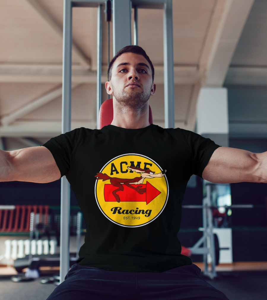 Acme Racing Wile E. Coyote Rocket Est 1949 Retro Cartoon T-Shirt