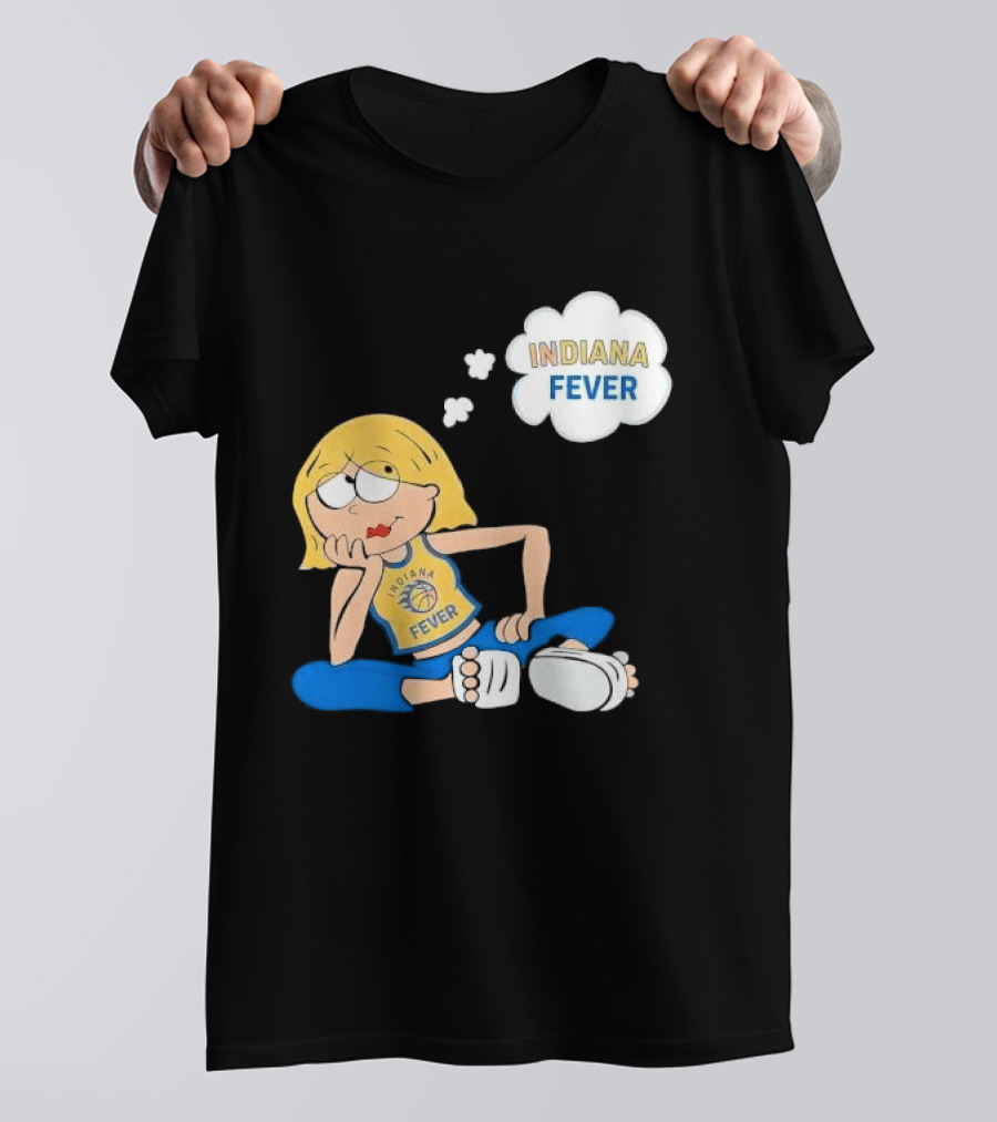WNBA Indiana Fever Blonde Girl Cartoon Thought Bubble T-Shirt