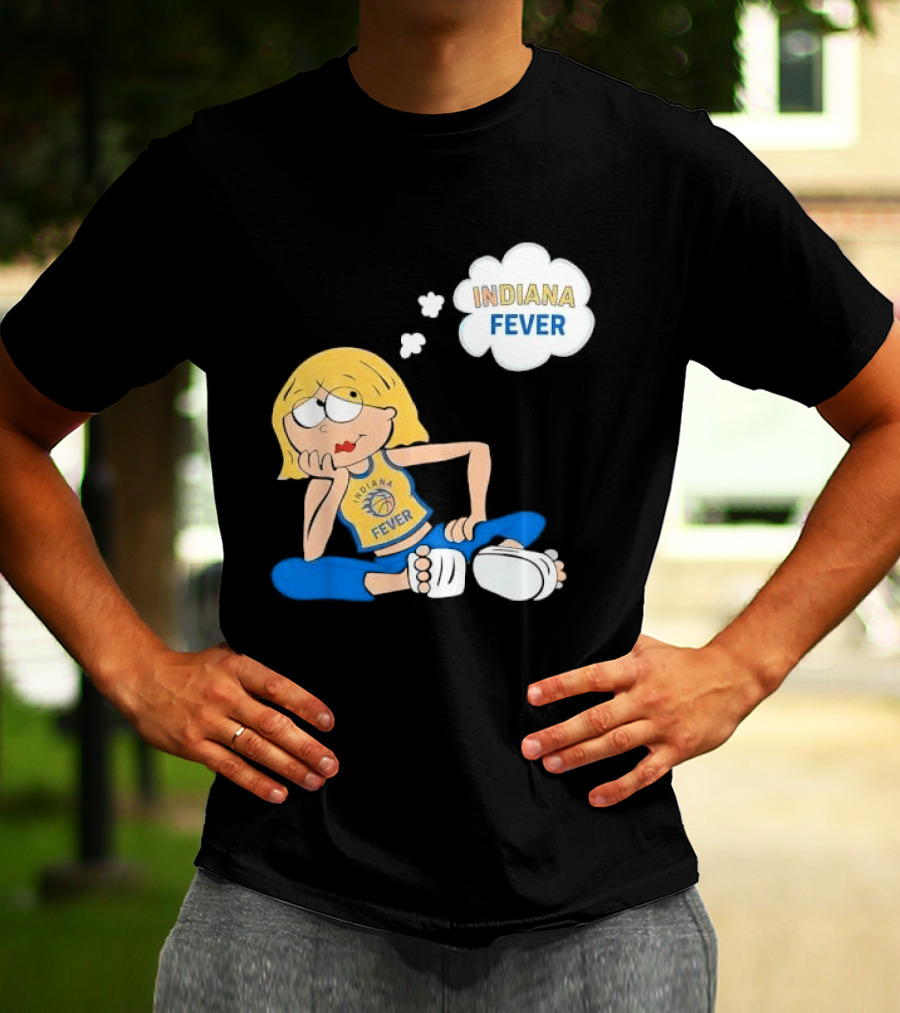 WNBA Indiana Fever Blonde Girl Cartoon Thought Bubble T-Shirt