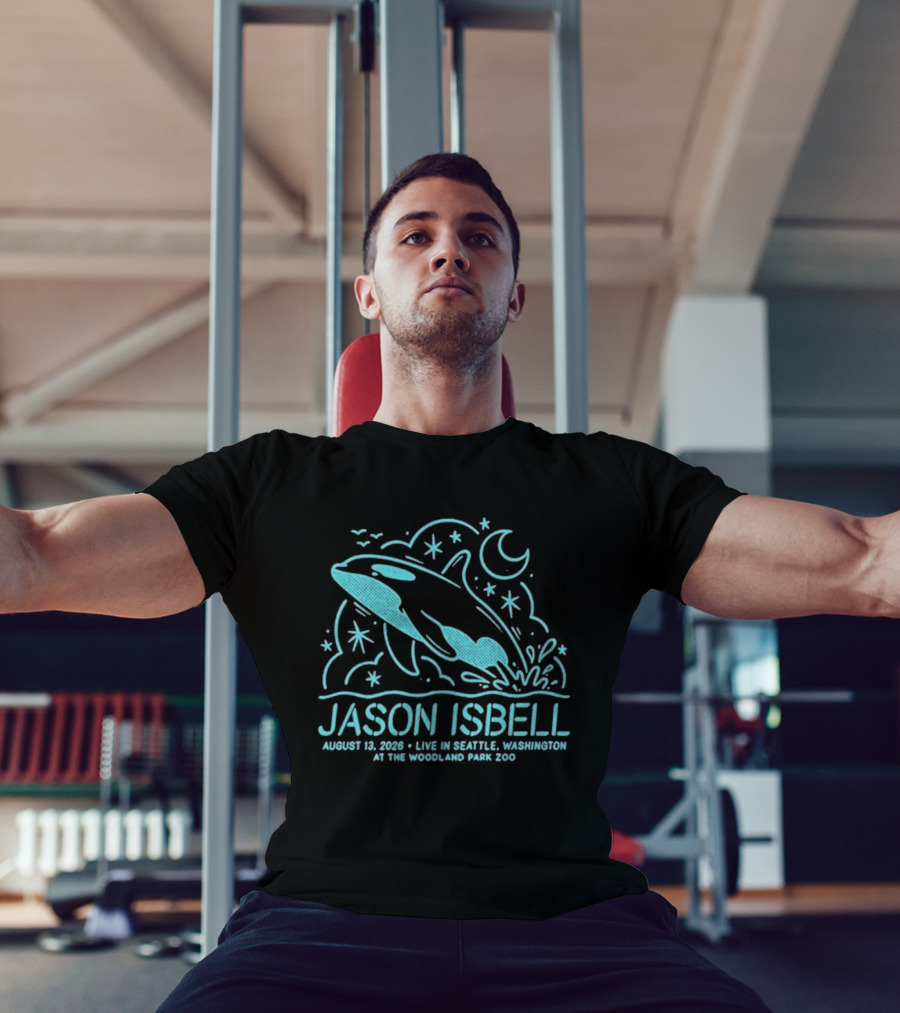 Jason Isbell Aug 13 2026 Seattle Woodland Park Zoo Whale Moon Stars T-Shirt