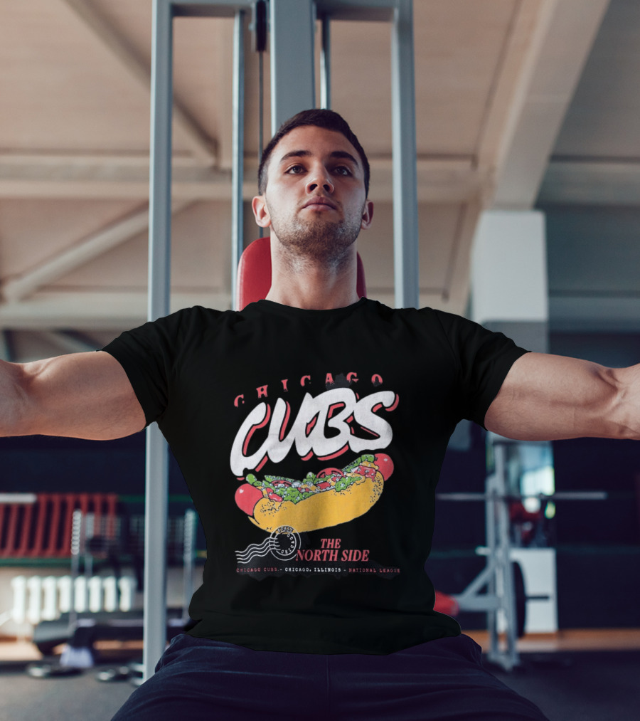 Chicago Cubs The North Side Hot Dog Chicago Illinois National League T-Shirt